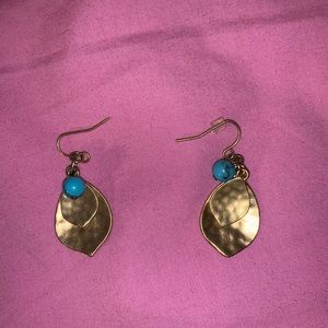 COPY - new Ralph Lauren gold and blue teardrop ea…